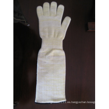 String Knit Guante de trabajo de algodón de manga larga, blanco y natural
